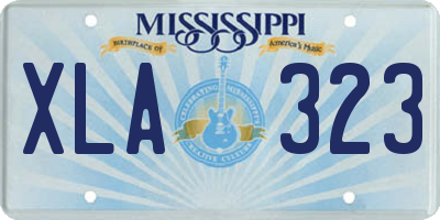 MS license plate XLA323
