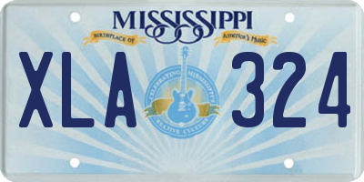 MS license plate XLA324