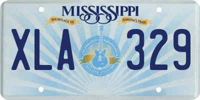 MS license plate XLA329