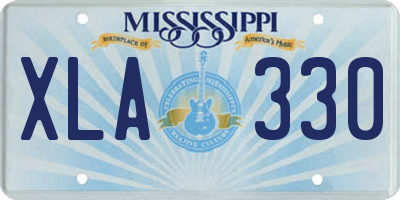 MS license plate XLA330