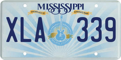 MS license plate XLA339