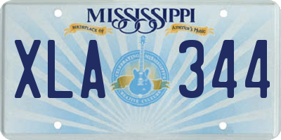 MS license plate XLA344
