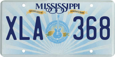 MS license plate XLA368