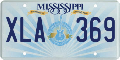 MS license plate XLA369