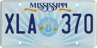 MS license plate XLA370
