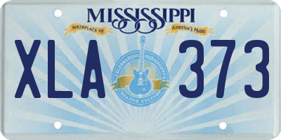 MS license plate XLA373