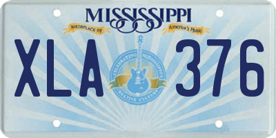 MS license plate XLA376