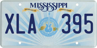 MS license plate XLA395