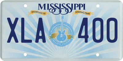 MS license plate XLA400