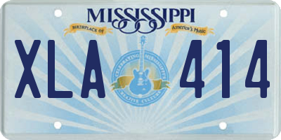 MS license plate XLA414