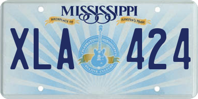 MS license plate XLA424