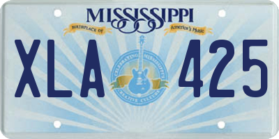 MS license plate XLA425