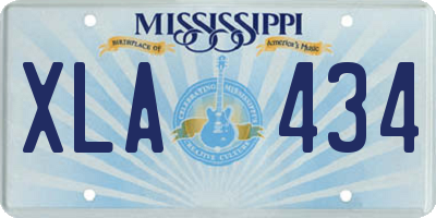 MS license plate XLA434