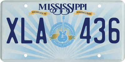 MS license plate XLA436