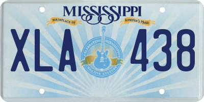 MS license plate XLA438