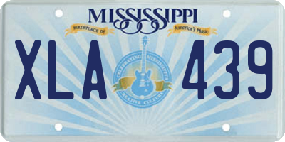 MS license plate XLA439