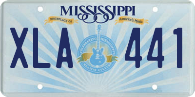 MS license plate XLA441