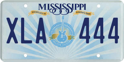 MS license plate XLA444