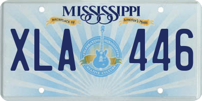 MS license plate XLA446