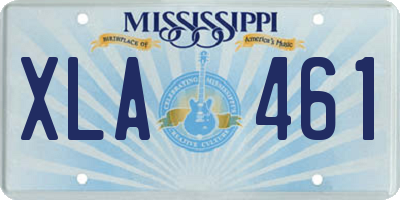 MS license plate XLA461