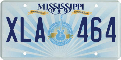 MS license plate XLA464