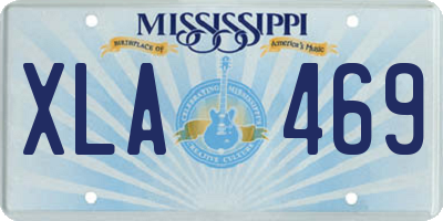MS license plate XLA469