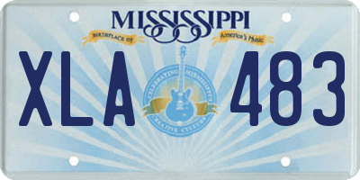 MS license plate XLA483