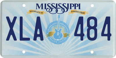 MS license plate XLA484