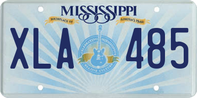 MS license plate XLA485