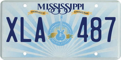 MS license plate XLA487