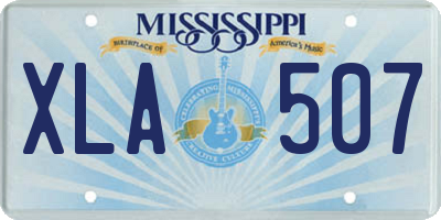 MS license plate XLA507