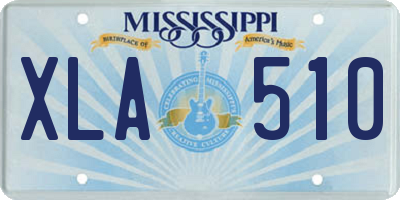 MS license plate XLA510