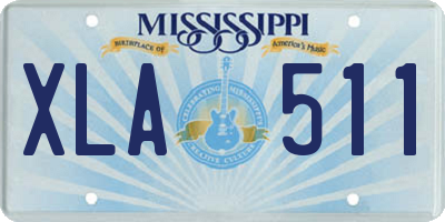 MS license plate XLA511