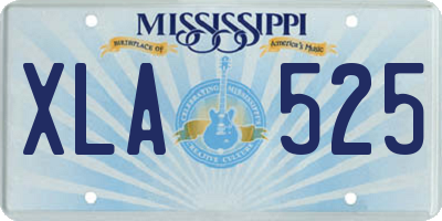 MS license plate XLA525