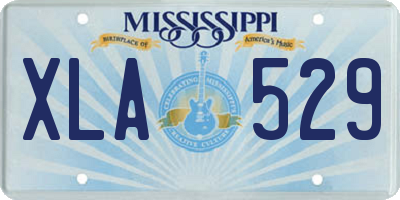 MS license plate XLA529