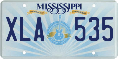 MS license plate XLA535