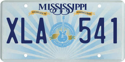 MS license plate XLA541