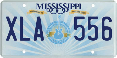 MS license plate XLA556
