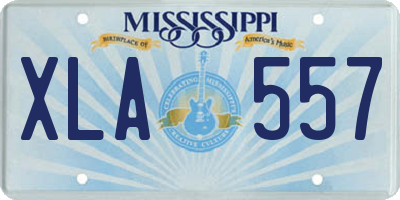 MS license plate XLA557