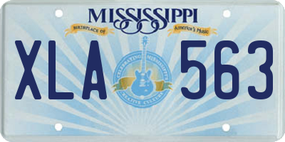 MS license plate XLA563