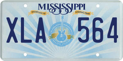 MS license plate XLA564