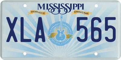 MS license plate XLA565