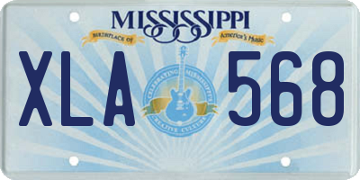 MS license plate XLA568