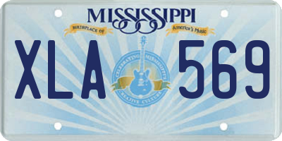 MS license plate XLA569