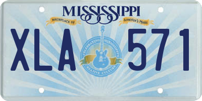 MS license plate XLA571