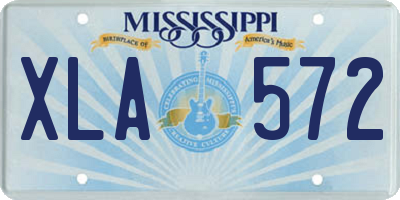 MS license plate XLA572