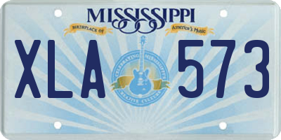 MS license plate XLA573