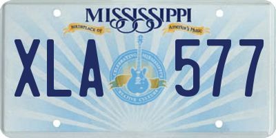 MS license plate XLA577