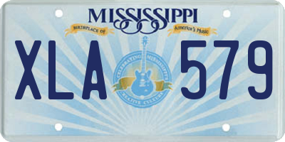 MS license plate XLA579