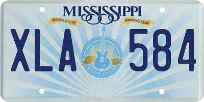 MS license plate XLA584
